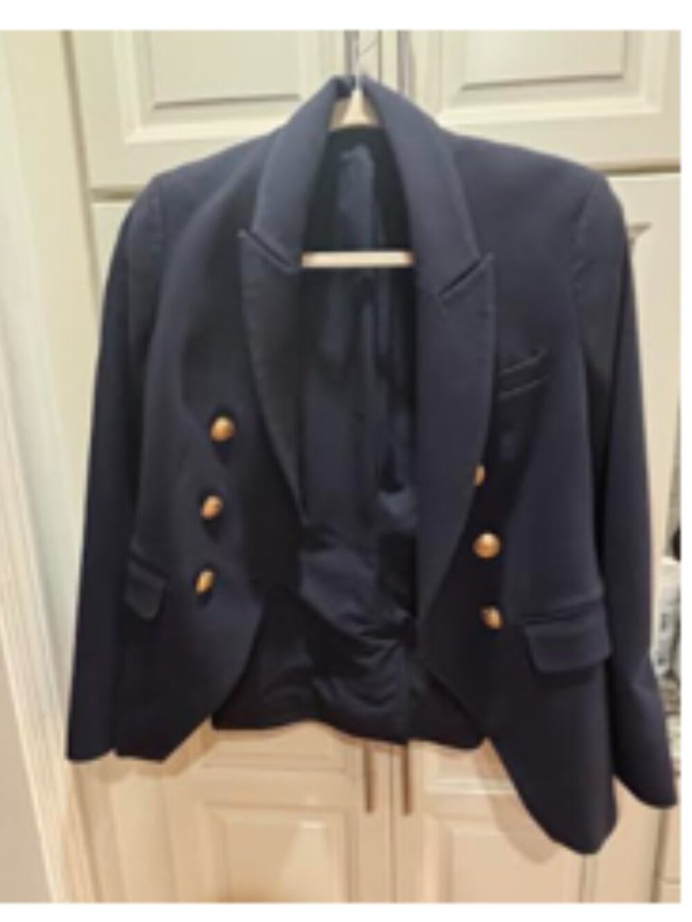 Express Navy Blue Double-Breasted Blazer – Size Small - Picture 2 of 6